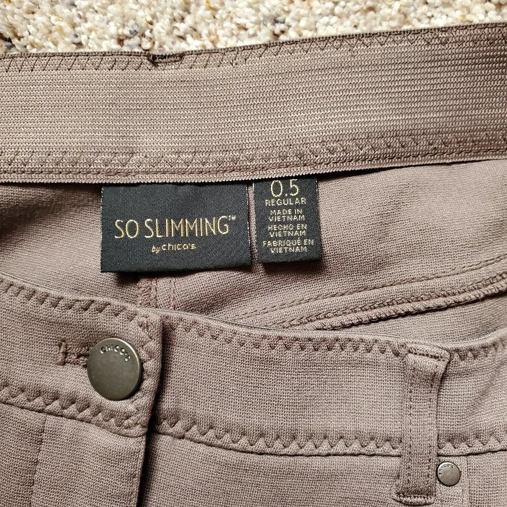 Chico's So Slimming Peyton Pants, Chico's Size 0.5 (US S/6), Texas Taupe. EUC.